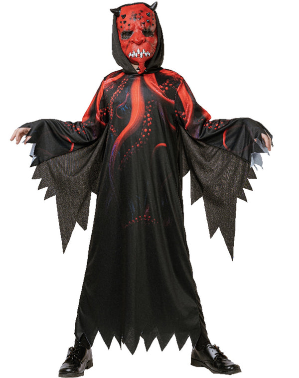 DEMON ROBED BOY CONTINS HOODED ROBE AND MASK